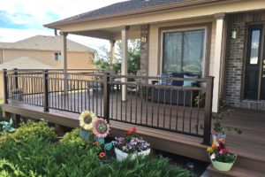An outdoor deck installation project in Colorado Springs, CO