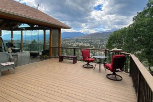 An outdoor deck installation project in Colorado Springs, CO