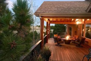 An outdoor deck installation project in Colorado Springs, CO