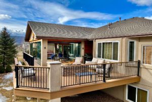 An outdoor deck installation project in Colorado Springs, CO