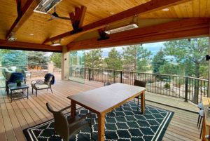 An outdoor deck installation project in Colorado Springs, CO