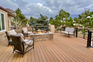 An outdoor deck installation project in Colorado Springs, CO
