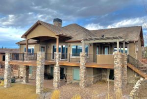 An outdoor deck installation project in Colorado Springs, CO