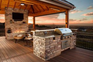 An outdoor deck installation project in Colorado Springs, CO