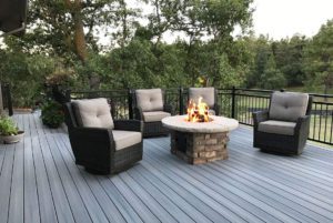An outdoor deck installation project in Colorado Springs, CO