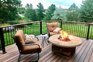 An outdoor deck installation project in Colorado Springs, CO