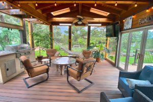 An outdoor deck installation project in Colorado Springs, CO