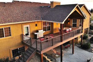 An outdoor deck installation project in Colorado Springs, CO