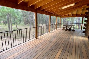 An outdoor deck installation project in Colorado Springs, CO
