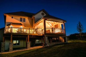 An outdoor deck installation project in Colorado Springs, CO