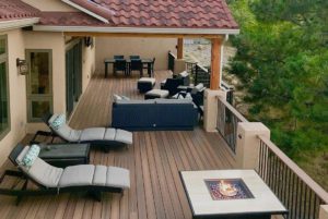 An outdoor deck installation project in Colorado Springs, CO
