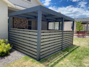 An outdoor deck installation project in Colorado Springs, CO